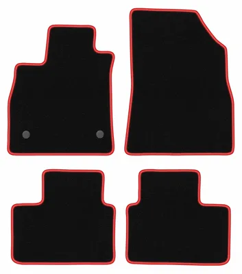 Immagine prodotto di Tappetini in velluto Nero/Rosso per Renault Talisman 2015- Set 4 pezzi