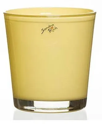 Produktbild von Glas Orchideentopf Blumentopf ORCHID vanilla gelb H. 13,5cm D.12,5cm Sandra Rich