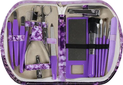 Produktbild von Maniküre Set 18 teilig Nagelset Lavendel Pediküre oder Maniküre Nagelpflege BWI