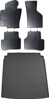 Produktbild von Gummi Fußmatten + Kofferraumwanne Set für VW Passat 3C B6 B7 Limo, Bj. 2005-2014