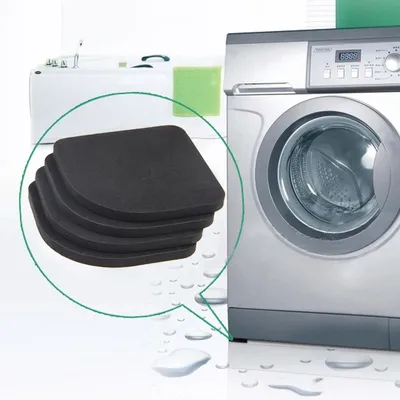 Produktbild von 4x Antivibrationsmatte Waschmaschine Gummipad Vibrationsdämpfer Antirutsch Füße