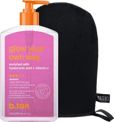 Immagine prodotto di B.tan bagliore il tuo gel di auto -tanning + guanto
