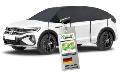 Produktbild von WALSER Abdeckplane Auto All Weather, Abdeckplane wasserdicht, 100% wetterfeste Autoabdeckplane, Autoabdeckung Outdoor, Autoabdeckplane wasserdicht, Autoplane Halbgarage Größe 9 SUV/Van schwarz – Größe