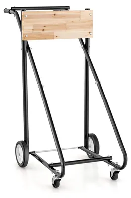 Zdjęcie produktu dla Stojak do silników zaburtowych KOMFOTTEU, wózek transportowy do silników łodzi, wykonany z solidnej, grubej płyty sklejki, wyposażony w 4 koła i ergonomiczną rączkę, idealny do napraw, konserwacji i transportu silników zaburtowych