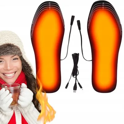 Produktbild von USB Beheizbare Einlegesohlen Größenverstellbar 35-45 für Ski