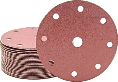 Produktbild von MioTools Fox Klett-Schleifscheiben, 150 mm, 9-Loch, f. Exzenterschleifer, Normalkorund (50 Stk.) K100