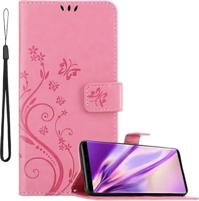Obrázek produktu pro Cadorabo Pouzdro pro Samsung Galaxy NOTE 9 Ochranný kryt v růžové barvě Pouzdro na mobilní telefon Kryt Pouzdro Flowers Flower