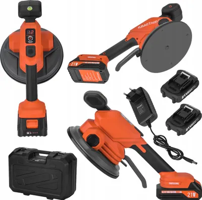 Zdjęcie produktu dla Akumulatorowa Przyssawka Wibracyjna 190 mm 21V 2,5Ah 2xAKU 80Kg Kraft&Dele