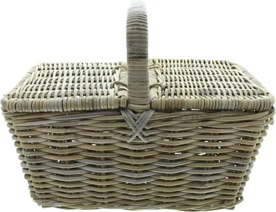 Produktbild von Frank Flechtwaren Picknickkorb Rattan 588009 Weidenkorb Campingkorb Geschenkkorb