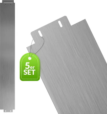 Produktbild von Rasenkante Metall verzinkt 500 cm (5x100 cm) Höhe 14 cm Mähkante Beetumrandung