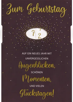 Produktbild von Drehzahlkarte  1 bis 99 Geburtstag  Glückwunschkarte im Format 115x17c