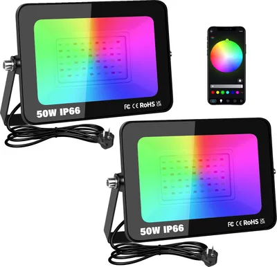 Image de Projecteur intelligent, 16 millions de couleurs, température de couleur réglable, 2x50W, FICHE EU