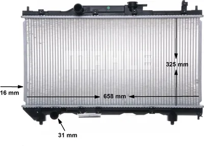 Produktbild von MAHLE CR 543 000S Kühler Wasserkühler Motorkühler für TOYOTA Avensis Kombi (T22) AVENSIS (T22) AVENSIS Liftback (T22)