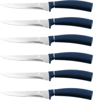Image de BERLINGERHAUS Ensemble de couteaux à steak 6 pièces Aquamarin Metallic Line BH-2812
