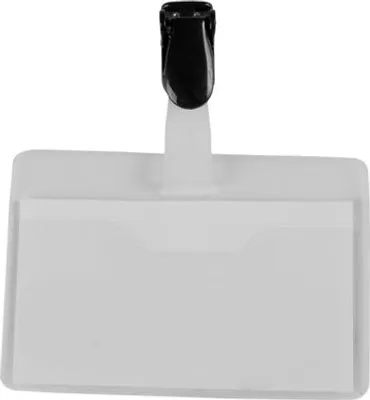 Produktbild von 50x Namensschild PVC mit Clip Befestigung 60x90/42x88mm transparent