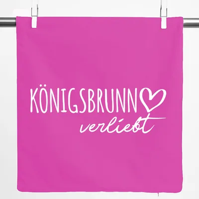 Produktbild von Huuraa Kissenbezug Königsbrunn verliebt 40x40cm Fuchsia Baumwolle Dekokissenbezug Geschenkidee