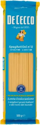 Produktbild von 10x Pasta De Cecco 100% Italienisch Spaghettini n°11 Nudeln 500g + Italian Gourmet Polpa 400g