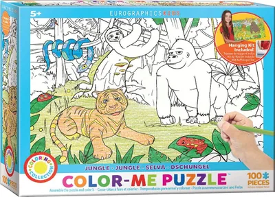 Produktbild von Eurographics Malpuzzle - Color Me - Jungle, 100 Teile