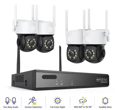 Productafbeelding van Draadloze Beveiligingscamera Set - Wifi Camera - Bewakingscamera - Camerasysteem - Surveillance Camera
