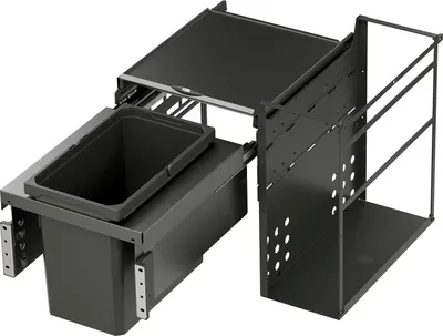 Produktbild von VS ENVI Water Einbau Abfallsammler mit 22 Liter Mülleimer 562x488x508mm lavagrau