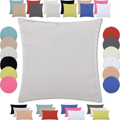 Produktbild von Kissenhülle (Serie Ellen) 50x50cm Zierkissenhülle Dekokissenhülle Dekokissen, Farbe: Hellgrau