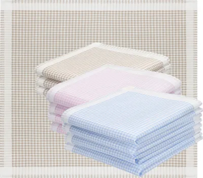 Produktbild von Betz 12er Damen Stoff Taschentücher Set Emma Größe ca. 28x28 cm 100% Baumwolle Farbe - 45472-4 Dessin 4