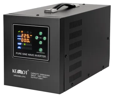 Produktbild von Notstromversorgung KEMOT PROsinus-2000/24-LFP4 24V 230V 2000VA/1400W