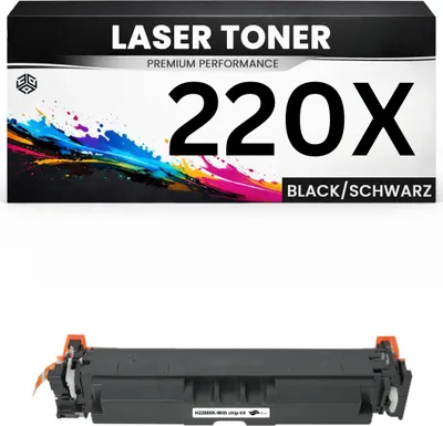 Produktbild von 2 x XXL Toner 220X für HP kompatibel Schwarz W2200X Tonerkartusche wie Original Color LaserJet Pro 4202dn 4202dw MFP 4302dw 4302fdn 4302fdw