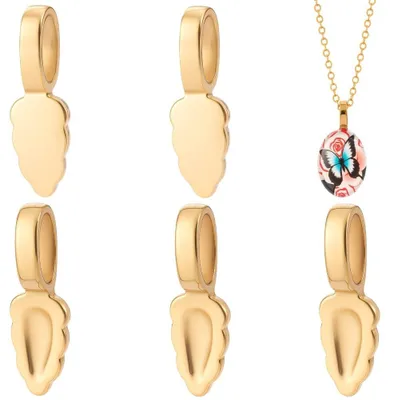 Produktbild von 6 Stück RVS Klebe-Pendelklemmen für DIY Schmuck