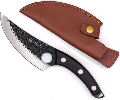 Produktbild von Wakoli Kleines Chefmesser 15 cm Klinge I Scharfes Edelstahl Küchenmesser und Profi Kochmesser mit Klingenschutz und schwarzem Pakkaholzgriff