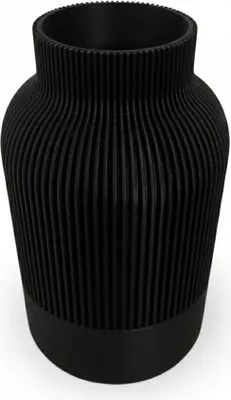 Immagine prodotto di HUKA Vaso Groove design nero 18 cm