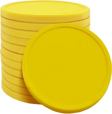 Obrázek produktu pro CombiCraft blank biologicky rozložitelné spotřební mince Žlutá - Ø29mm - 500 kusů