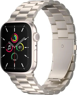 Immagine prodotto di Watch 10 - 42 mm, Watch 1 - 38 mm, Watch 2 - 38 mm, Watch 38 mm, Watch 3 - 38 mm, Watch 40 mm, Watch 41 mm, Watch 4 - 40 mm, Watch 5 - 40 mm, Watch 6 - 40 mm, Watch 7 - 41 mm, Watch 8 - 41 mm, Watch 9 - 41 mm, Watch SE 2022 - 40 mm, Watch SE 2023 - 40 mm, Watch SE - 40 mm Band: imoshion Stahlband AW
