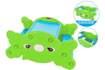Image de Ensemble de siège et balancelle pour enfants 2 en 1 vert