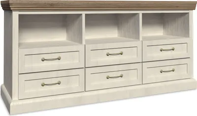 Obrázek produktu pro Konsimo RTV skříňka se zásuvkami "ARVEN", krémová, laminovaná deska, Classic, 127x75x44,5