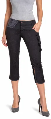 Produktbild von Diesel Damen Hose Capri "Vighix Pantalone" Schwarz