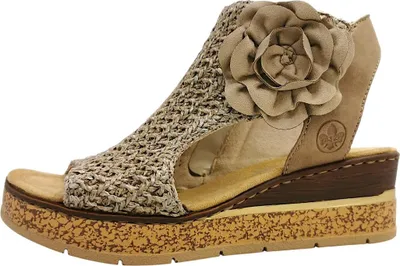 Produktbild von Rieker 6379160 637 Damenschuhe Sandalette Beige Freizeit