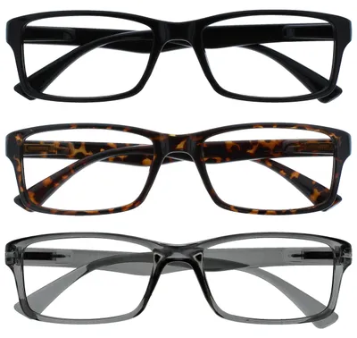 Produktbild von OPULIZE Die Lesebrille Unternehmen 3er-Pack Leser Schwarz Braun Grau Herren Damen Lesehilfe RRR92-127 +3,00