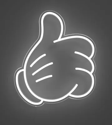 Imagen del producto de YELLOWPOP Guante "Peace", figura decorativa luminosa, transparente, blanca, universal, Disney, LED, blanca