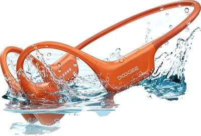 Obrázek produktu pro Sluchátka s kostní vodivostí, vodotěsná, Bluetooth 5.4, oranžová