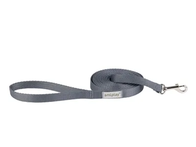 Produktbild von Hunde Schleppleine/Trainingsleine 5m SAMBA, Grau M, Grau M Amiplay