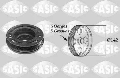 Obrázek produktu pro SASIC 2156024 Řemenice klikového hřídele pro OPEL Corsa D hatchback (S07) 142 mm