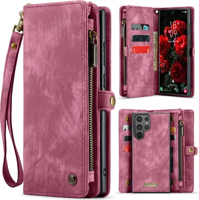 Produktbild von Samsung Galaxy S26 Ultra Hülle - CaseMe 008 2-in-1 Klapphülle & Back Cover mit Brieftasche - Pink