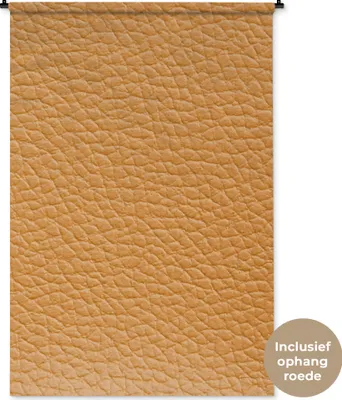 Produktbild von MuchoWow® Wandteppich Wandbehang Leder - Strukturiert - Leder-Optik - Orange 120x180 cm Tapisserie Dekoration Wandtuch - Schlafzimmer - Dekorationen für das Haus
