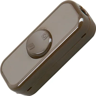 Produktbild von Schnurzwischenschalter Schnurschalter Wipp Kipp Schalter Lampe 2A 6A 10A Kopp 2 polig braun 10 A
