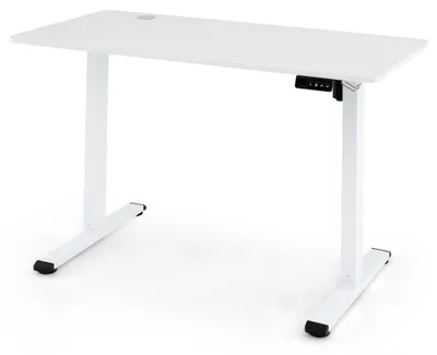 Produktbild von Elektrisch höhenverstellbarer Schreibtisch 120 x 60 cm, Weiß, mit Kopfhörerhaken