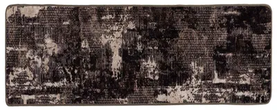 Produktbild von vidaXL Teppichläufer MARSA Schwarz 80 x 200 cm Polyester und PVC