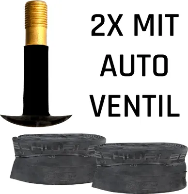 Produktbild von Schwalbe Fahrradschlauch 12 - 29 Zoll Fahrrad Schlauch Fahrradschläuche AV DV FV Autoventil Schraderventil Französisches Ventil Sclaverand Dunlop universal Schlauch