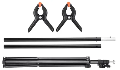 Produktbild von 1,5 x 2 m/4,9 x 6,5 Fuß T-förmiger Hintergrundständer, Hintergrundhalterungs-Set, Aluminiumlegierungsmaterial, robust, tragbar, höhenverstellbar für F