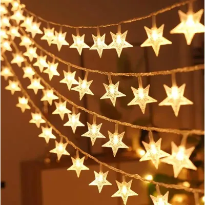 Obrázek produktu pro LED Girlanda 6 m s hvězdami - Bílá, USB KP36355